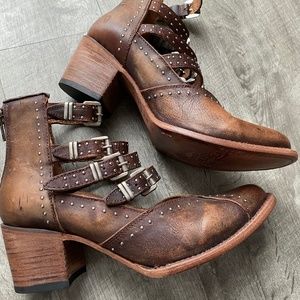 FreeBird Felicity western shoe, Size 10, Cognac